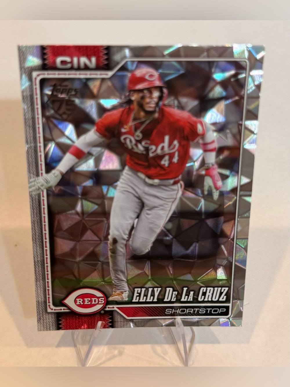 2026 Topps 75 Diamanté Foil Series-1 # 150 Elly de la Cruz  Reds Baseball 3B/SS